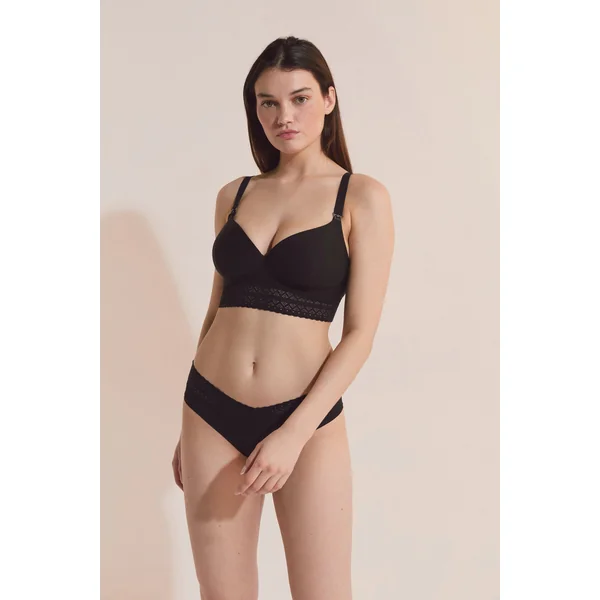 Soutien-gorge coques fines, clips d'allaitement