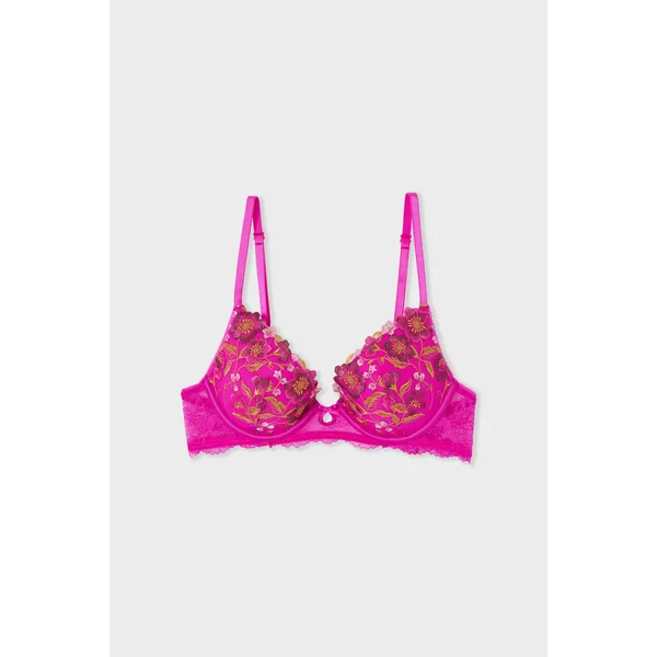 Soutien-gorge N.2 - Le push-up plongeant broderie fleurie