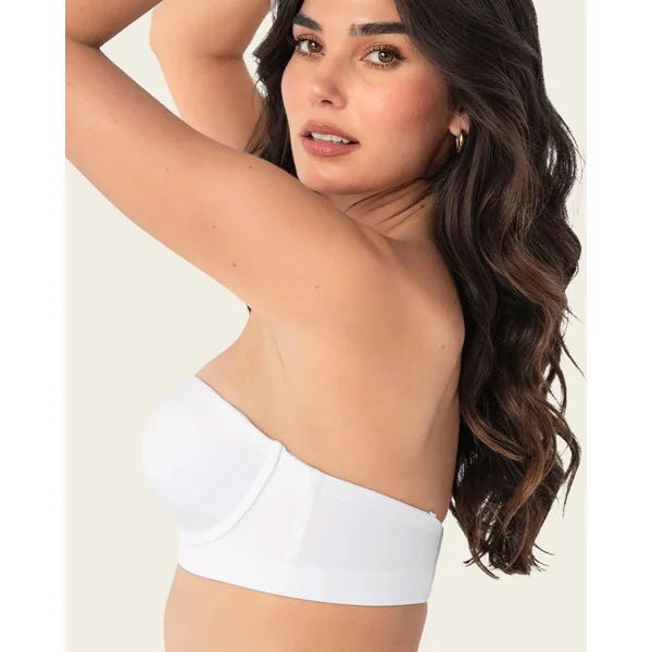 Soutien-gorge sans bretelles idéal pour les poitrines moyennes à fortes.