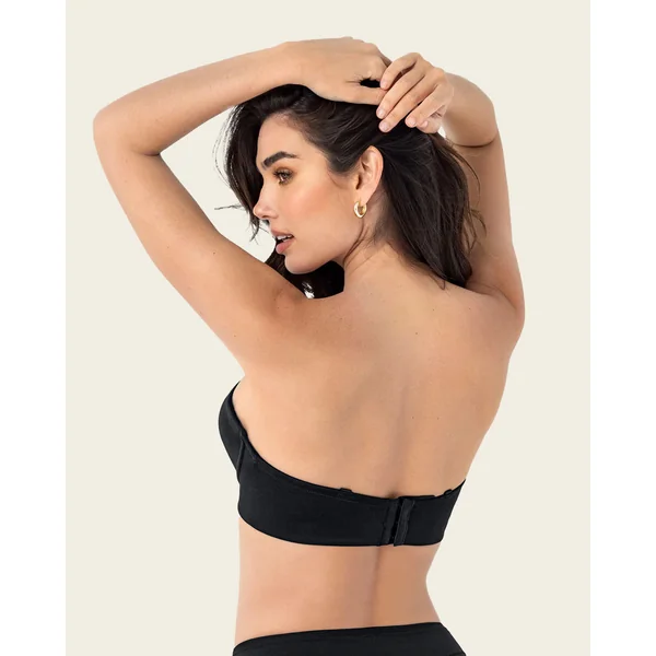Soutien-gorge sans bretelles idéal pour les poitrines moyennes à fortes.