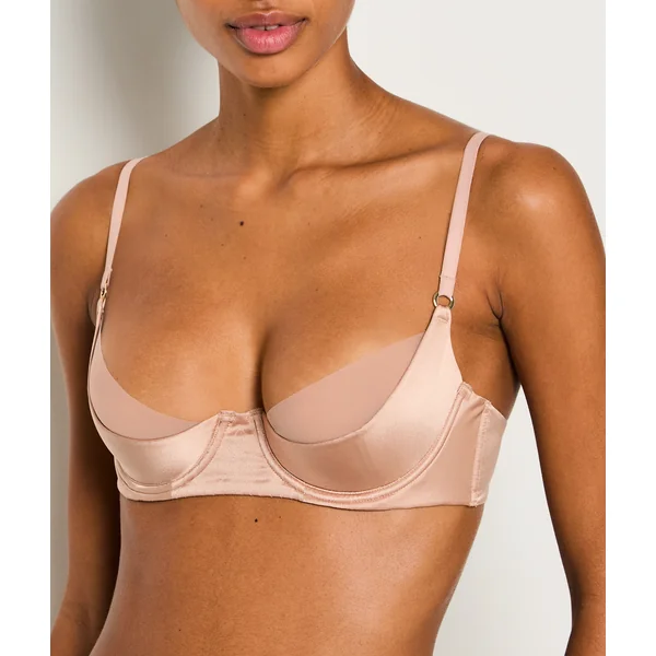 Soutien-gorge à coques fines en tulle et soie