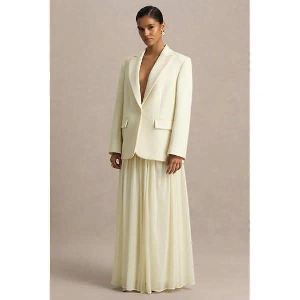 Spencer | Jupe longue plissée en chiffon noir