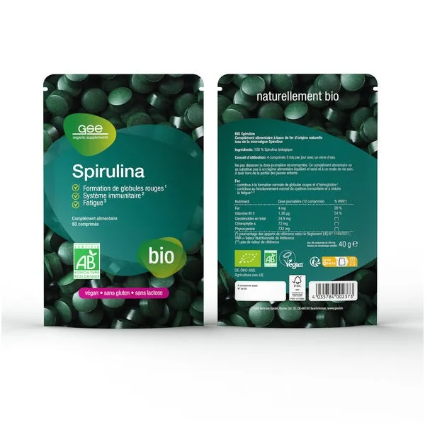 Spiruline comprimé pocket (80) 40g