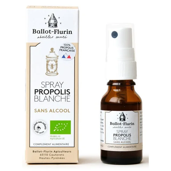 Spray à la propolis blanche sans alcool 15ml