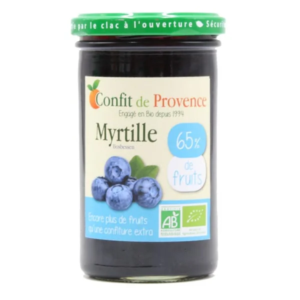 Spécialité Bio 65% fruits myrtille 300g