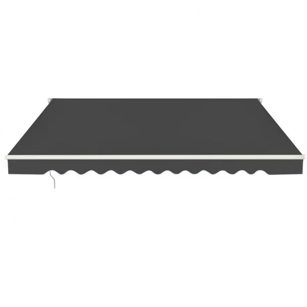 Store Banne de Balcon Rétractable 2,5x2M Tissu Résistant aux UV et à l'Eau Angle Réglable 5-35° Gris