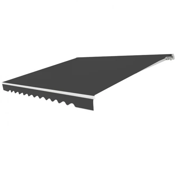 Store Banne de Balcon Rétractable 2,5x2M Tissu Résistant aux UV et à l'Eau Angle Réglable 5-35° Gris