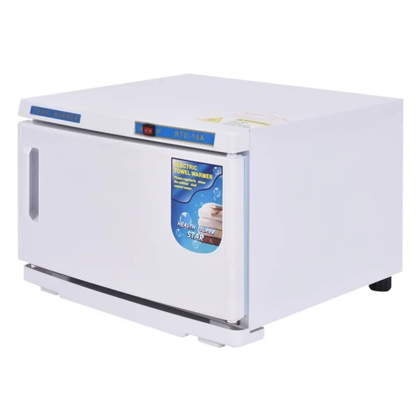 Stérilisateur de serviettes 16 L Chauffe-serviettes 200W Stérilisateur Lumière UV Température réglable, 45 x 40 x 30 cm