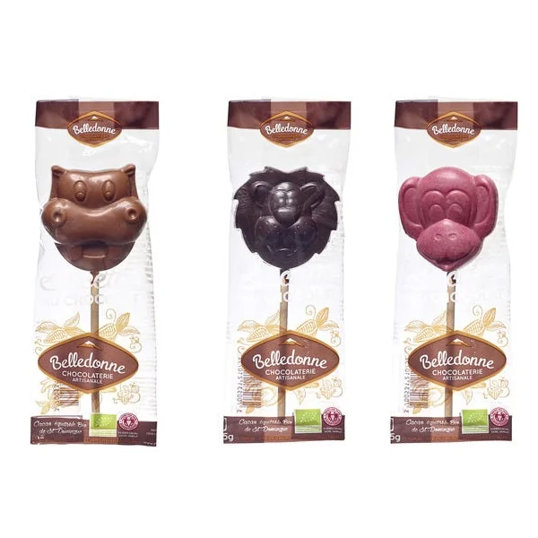 Sucette animaux chocolat 18g