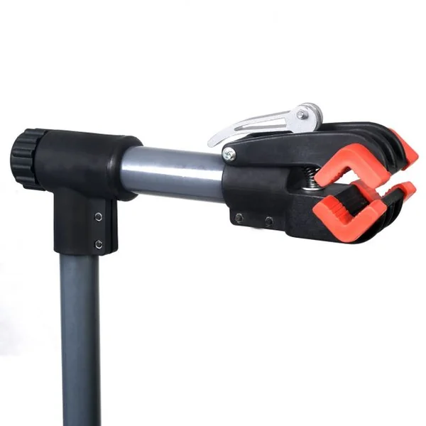 Support télescopique pour vélo Support de réparation de vélo, Bras réglable, Pivotant 360°, 20 kg max, 198x104cm, Rouge