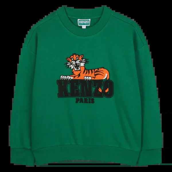 Sweat vert en molleton garçon Kenzo H25 - Soins Bébé Naturels & Produits Maman Après Naissance