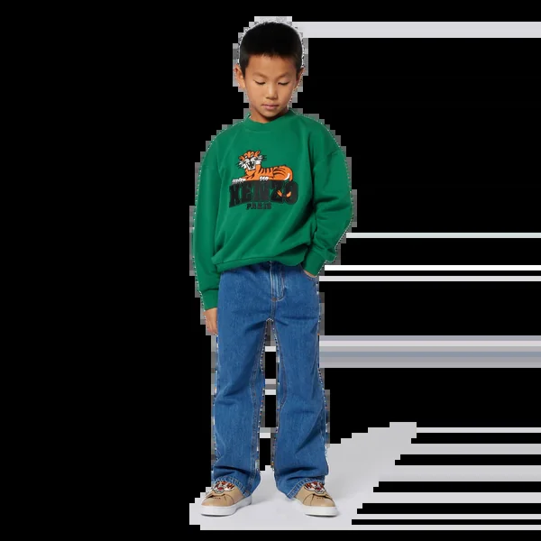 Sweat vert en molleton garçon Kenzo H25 - Soins Bébé Naturels & Produits Maman Après Naissance