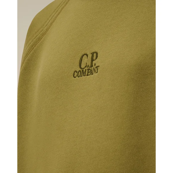 Sweat à col rond kaki logo brodé Garcon CP Company H25 - Soins Bébé Naturels & Produits Maman Après Naissance