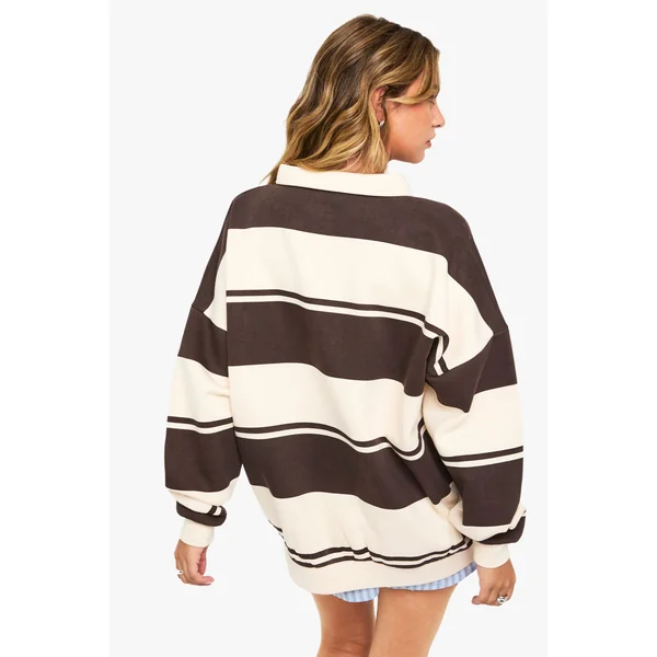 Sweat-shirt rugby rayé