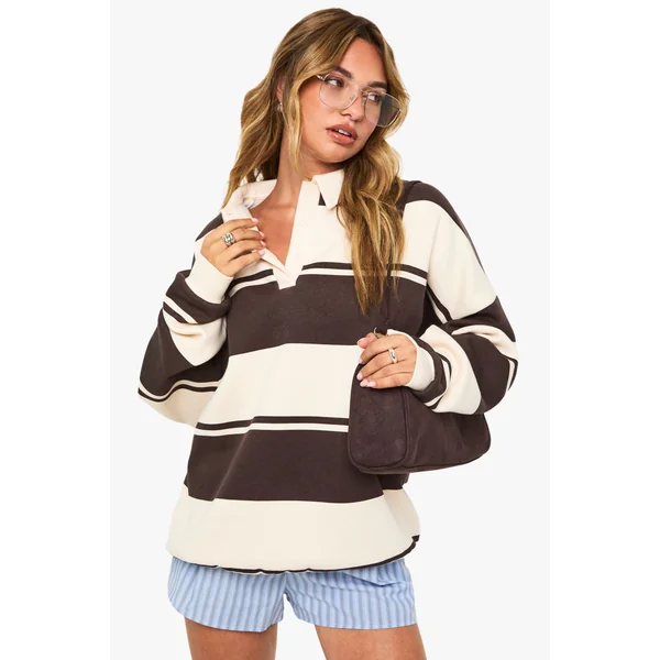 Sweat-shirt rugby rayé
