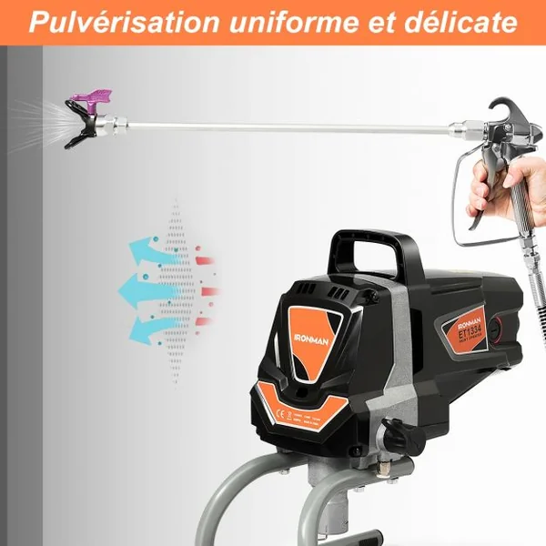 Systeme de Pulverisation de Peinture à Haute Pression 3000PSI Fonctionnement en Courant fort 1,5 L/min