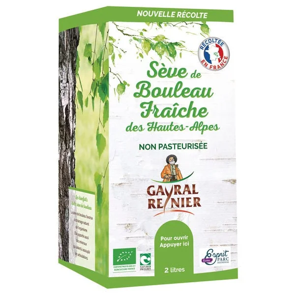 Sève de bouleau fraîche des Hautes-Alpes non pasteurisée 2L