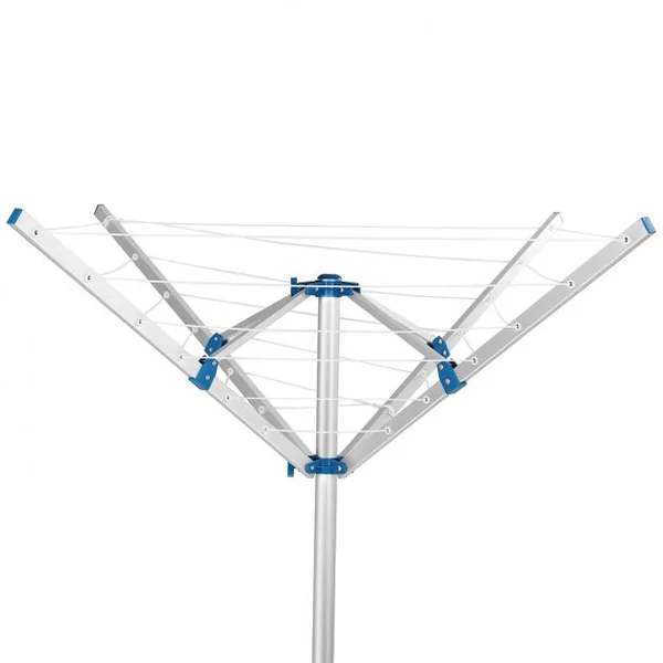 Séchoir à Linge Extérieur / Intérieur Pliable Support en Aluminium 100 x 100 x 150 cm avec 16 m corde à linge Hauteur Réglable