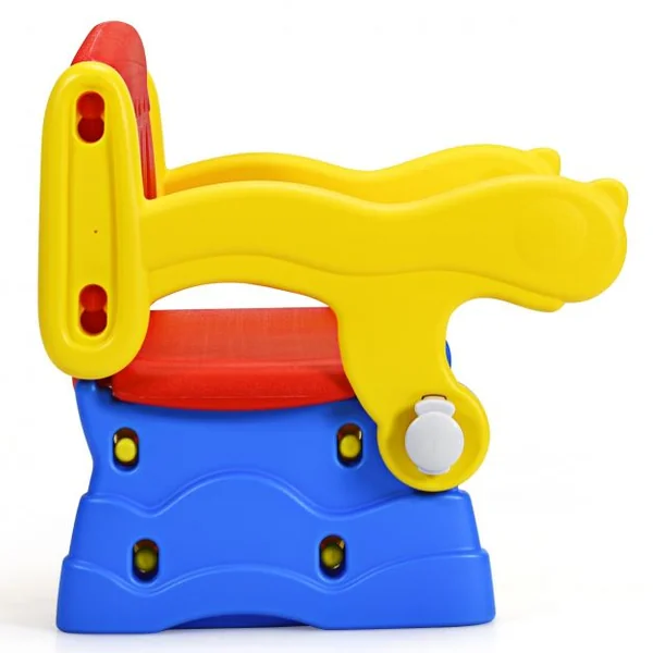 Table 3 en 1 pour Enfants de 3 à 7 Ans Table Convertible en Chaise et Coffre à Jouets Capacité 40 kg Multicolore