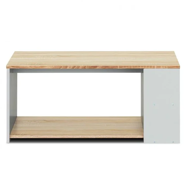 Table Basse Rectangulaire Table Basse avec Grand Espace de Rangement en Mdf 90x59x40cm Naturel