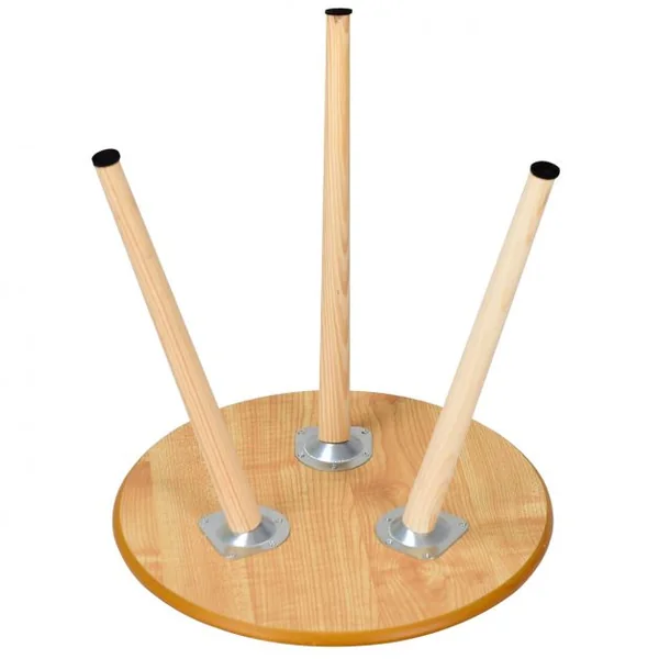 Table Basse ronde 3 pieds en MDF Table Basse laquée Table à Café de style Scandinave Dia 40 cm x 41 cm (H) Couleur Naturel