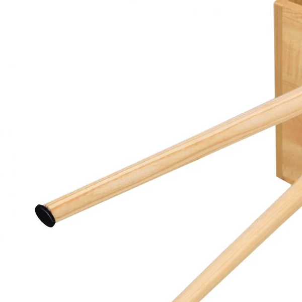 Table de Chevet en Bois Scandinave Laqué Satiné avec étagère en MDF Durable et Stable, 40 x 30 x 54 cm, Couleur Naturel