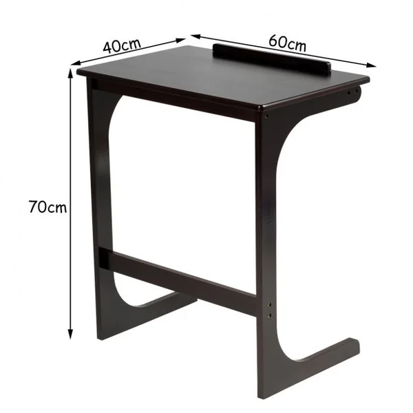 Table de lit pour Ordinateur Portable avec Plateau Inclinable 60 x 40 x 70 cm