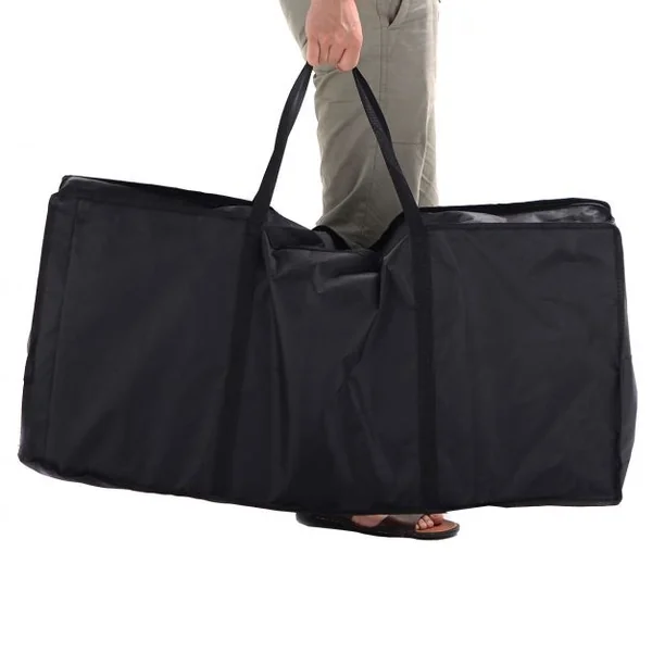Table de manucure pliante portable pour ongles cosmétique avec roulettes tiroir coussin et housse, 90 x 37 x 68 cm, Noir