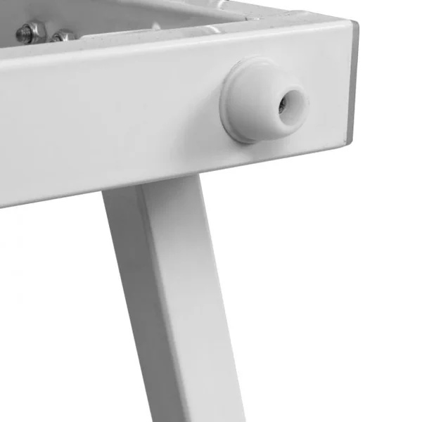 Table de massage pliante 3 zones Lit de massage pour cosmétique Appuie-tête Accoudoirs Portable 182x77,5x68cm Blanc