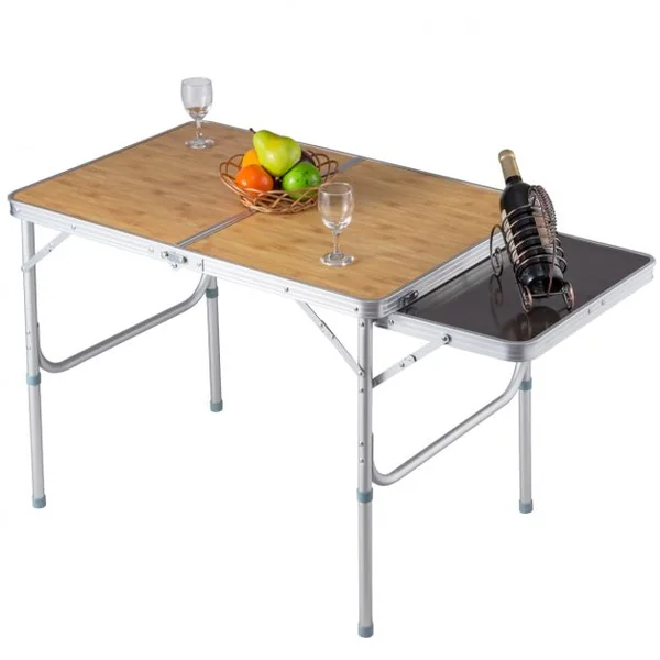 Table Pliante de Camping Valise Portable 90 x 60 x 70cm Cadre en Aluminium