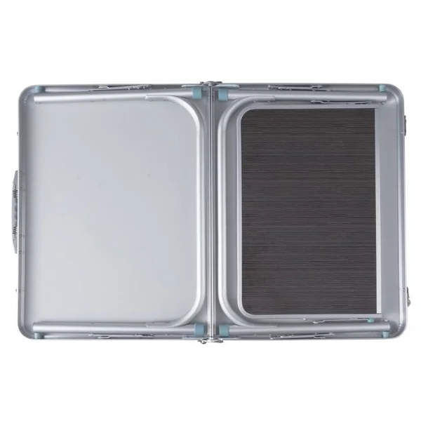 Table Pliante de Camping Valise Portable 90 x 60 x 70cm Cadre en Aluminium