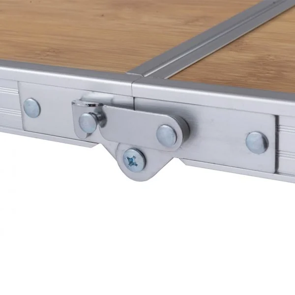 Table Pliante de Camping Valise Portable 90 x 60 x 70cm Cadre en Aluminium