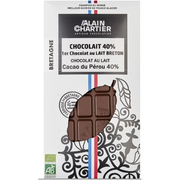 Tablette de Chocolat lait 40% Chocolait