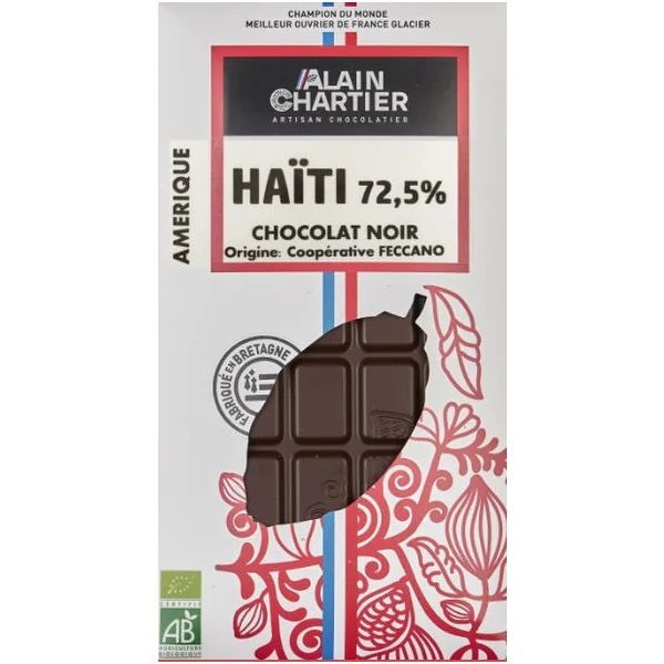 Tablette de Chocolat noir Haïti 72,5%