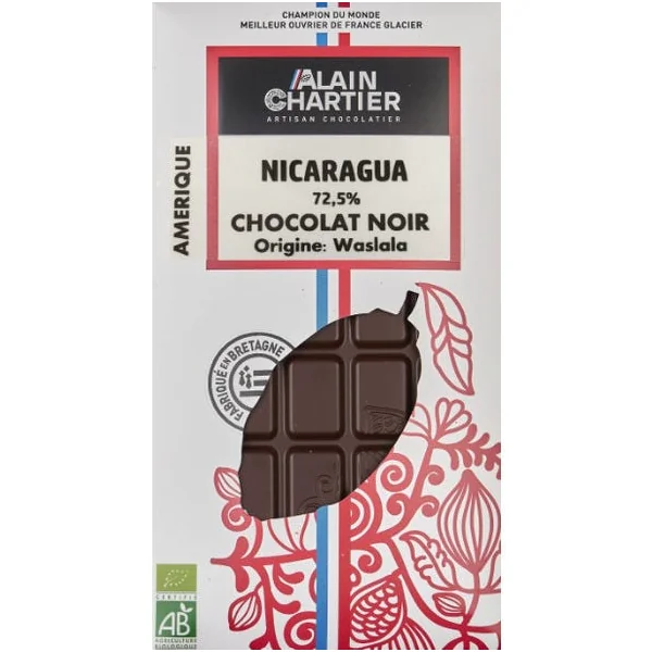 Tablette de Chocolat noir Nicaragua 72,5%