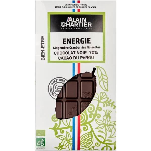Tablette de Chocolat noir Pérou 70% Energie