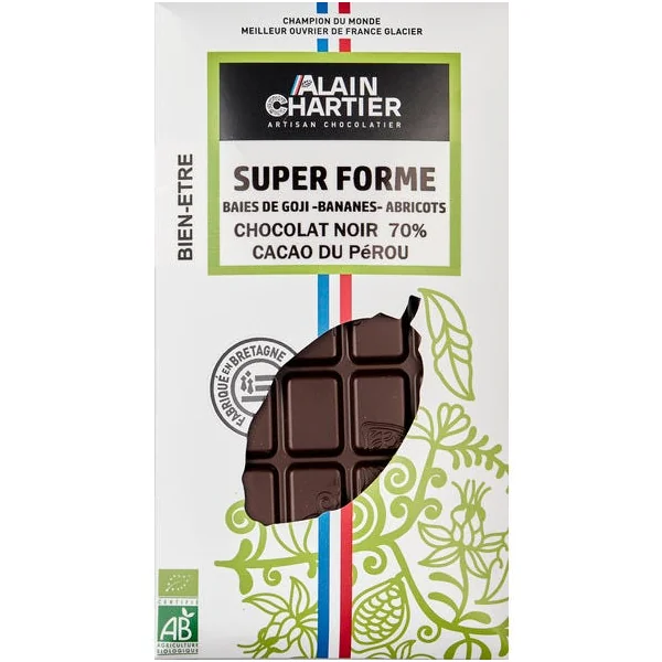 Tablette de Chocolat noir Pérou 70% Super Forme