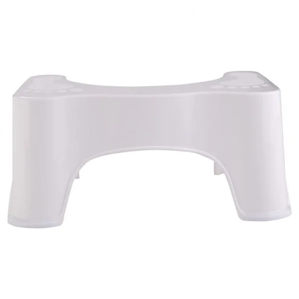 Tabouret de salle de bain pour toilette Banc ergonomique pour enfant et adulte, 44 x 28 x 21 cm, Blanc