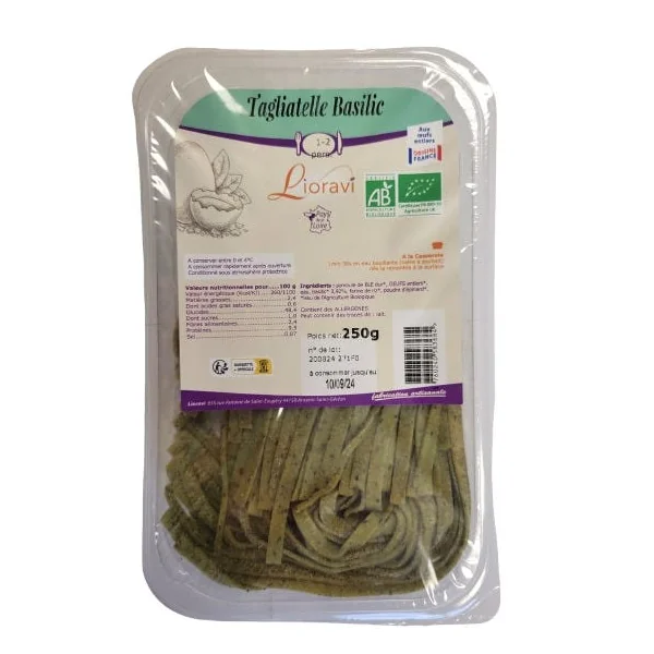 Tagliatelles au basilic 250g
