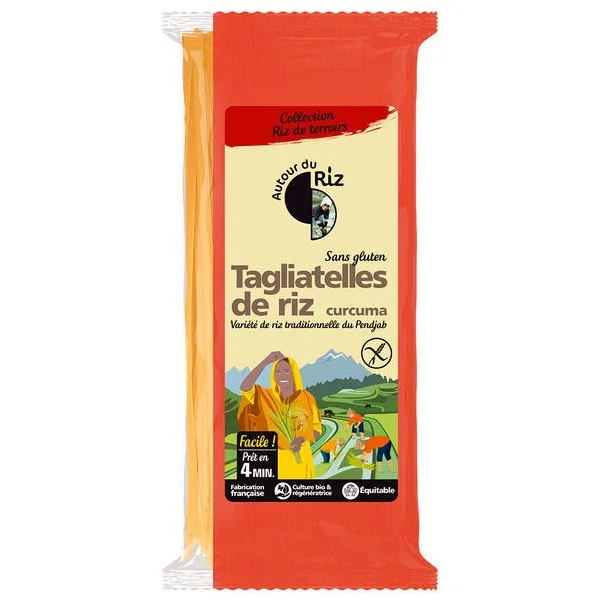 Tagliatelles thaïes de riz curcuma 400g