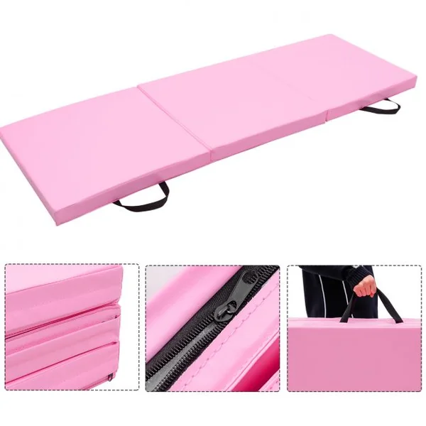 Tapis de Sol Pliable Rose Joint de 3 Tailles Portable 180 x 60 x 6 cm