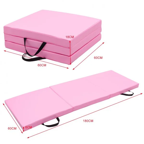 Tapis de Sol Pliable Rose Joint de 3 Tailles Portable 180 x 60 x 6 cm