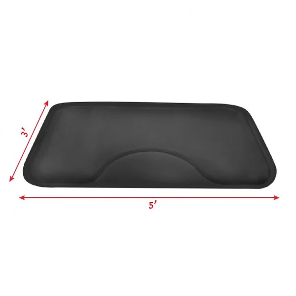 Tapis de Sol pour Salon Rectangulaire Tapis Anti-Fatigue Tapis Protège-Sol PVC + NBR Noir 152,4 x 91,44 cm