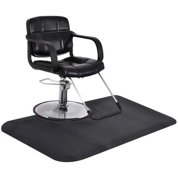 Tapis de Sol pour Salon Rectangulaire Tapis Anti-Fatigue Tapis Protège-Sol PVC + NBR Noir 152,4 x 91,44 cm