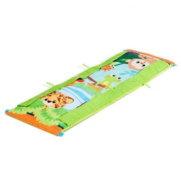 Tapis D'Éveil Multifonction Tapis de Jeu pour Enfants de 6 à 12 Mois Centre d'Activité avec 3 Jouets 112x52x45cm Vert