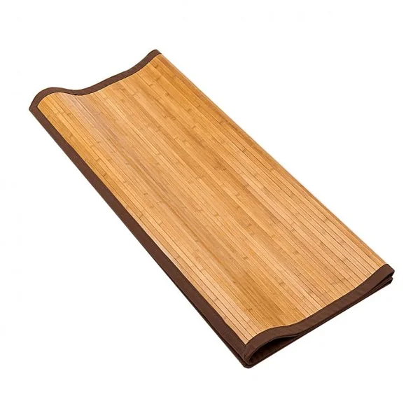 Tapis en Bambou Naturel pour Salle de Bain ou Salon Confortable, 100% en Bambou Naturel, 150x240cm, Marron et Naturel