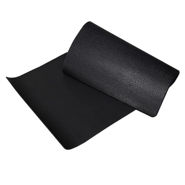 Tapis pour appareils de fitness Tapis multifonction pour sport, en PVC imperméable et ignifuge, 150 x 65 x 0,4 cm, Noir