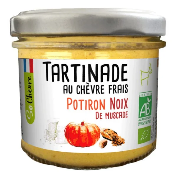 Tartinade au chèvre frais potiron noix de muscade