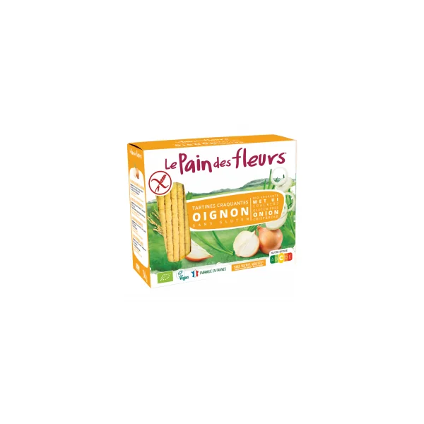 Tartines craquantes bio apéritif sans gluten - Oignons - 150g