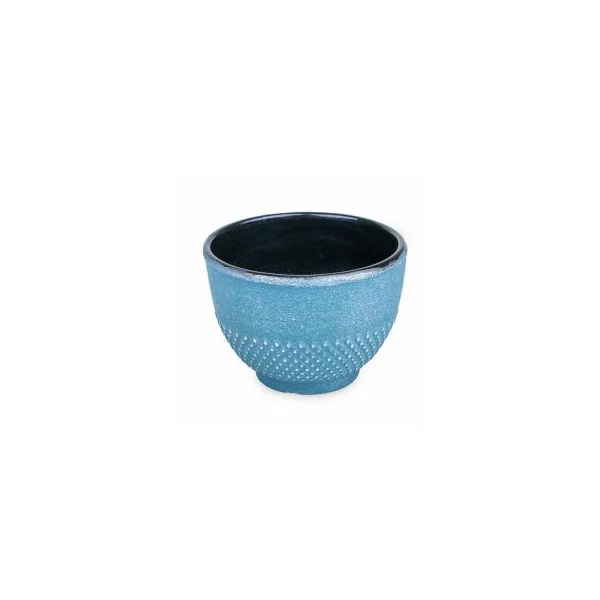 Tasse en fonte bleue ciel et argentée - 80ml
